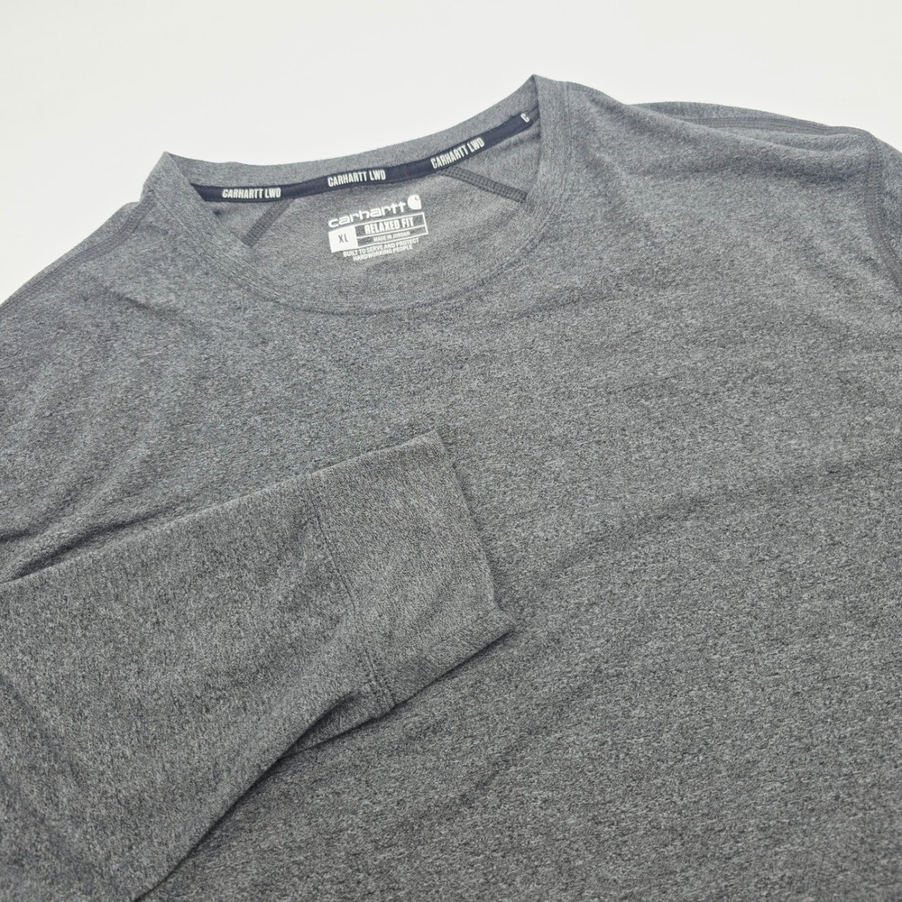 Carhartt LWD Relaxed Fit Long Sleeve Shirt Mens XL Gray Heather Performance Tee